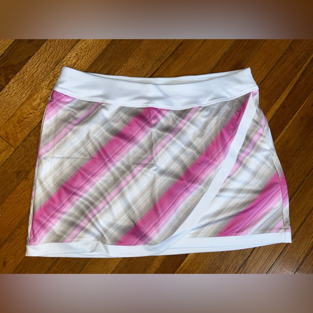 PGA Tour Pink and White Plaid Women's Skort